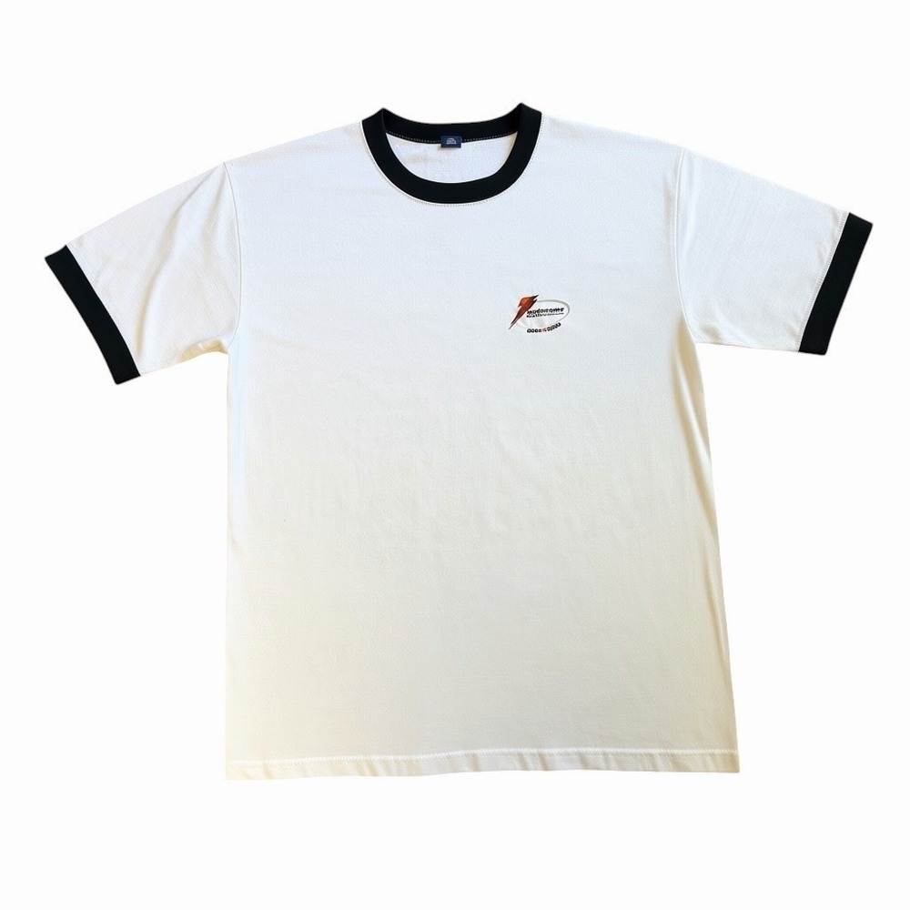 Gatorade T-Shirt‎ Mens XL White Ringer Black Trim Hold Nothing Back Promo Vtg